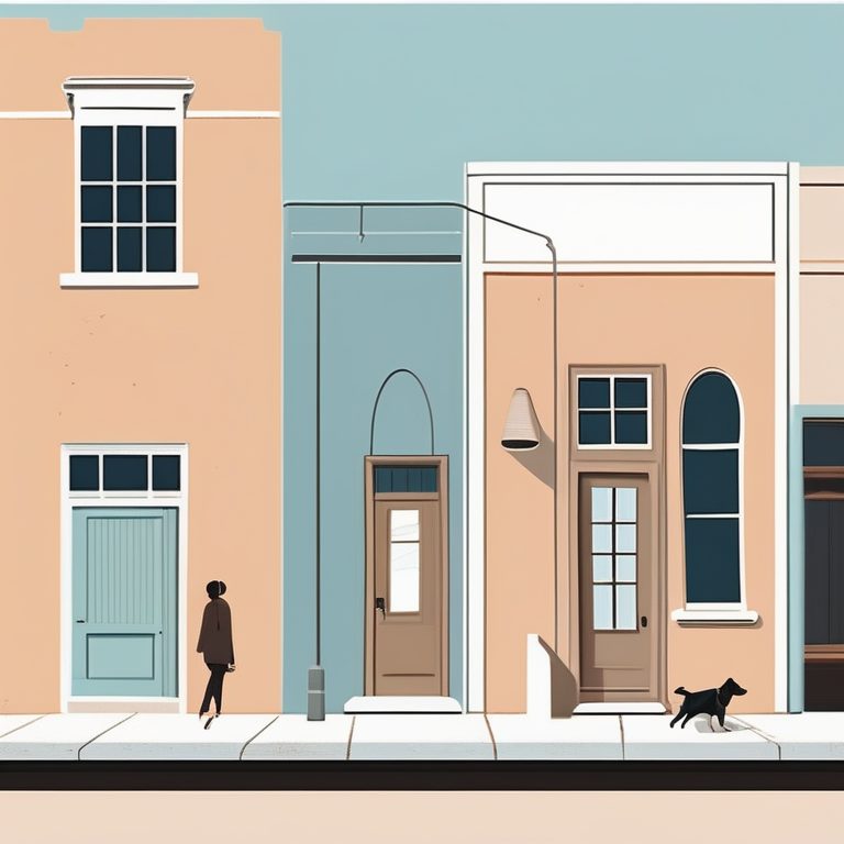 复古极简小镇街景