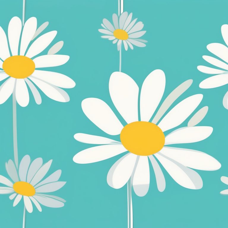 复古极简主义-单朵雏菊花