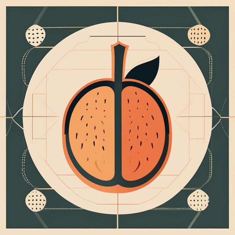 复古极简装饰性水果插图