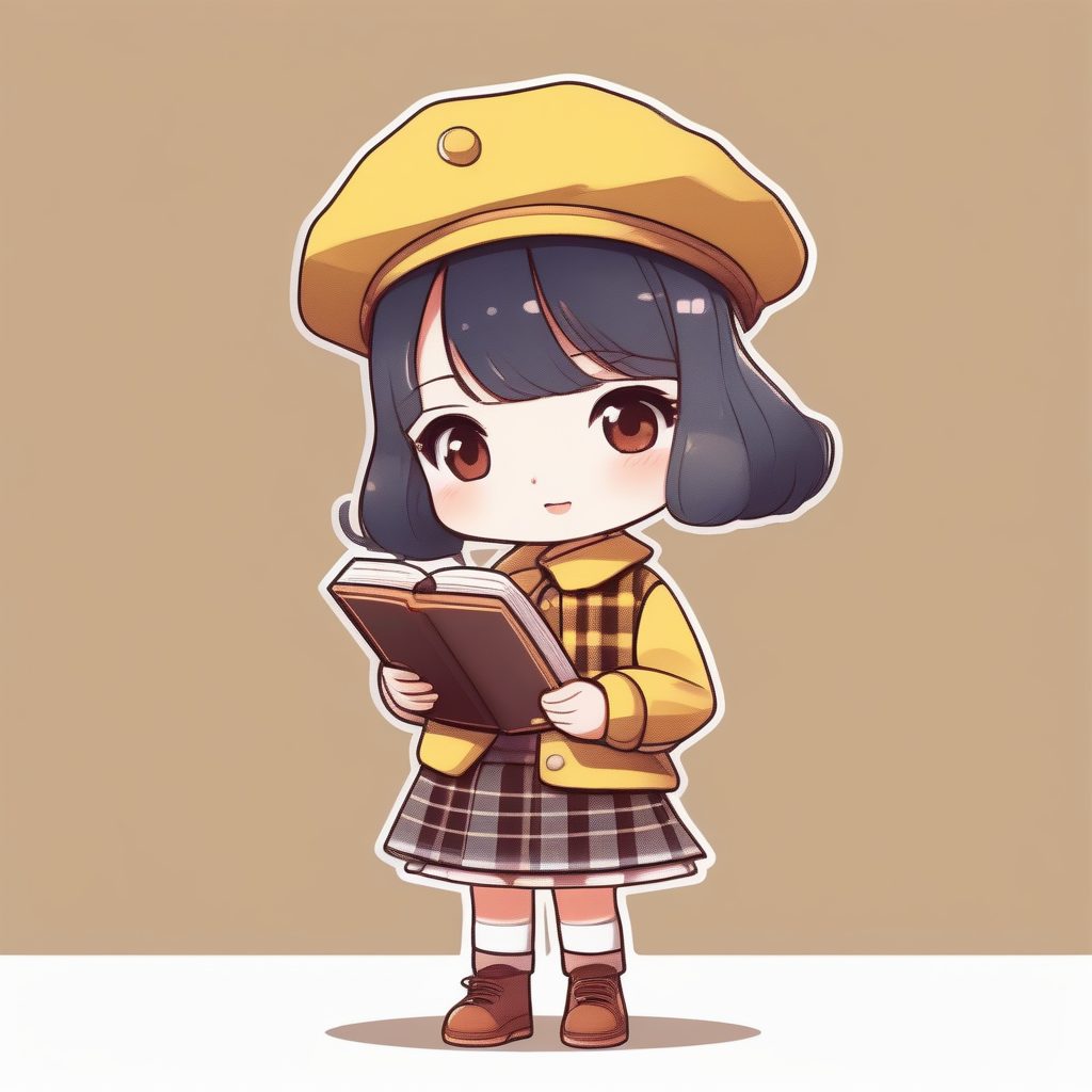 复古田园风Q版女孩：马卡龙配色、高细节影棚级全身照AI提示词