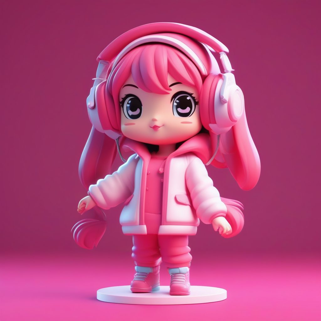 复古游戏机|3D渲染盲盒Q版人物设计AI提示词