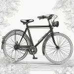 复古自行车单线插画:黑白工业风格矢量图 3 fu gu zi xing che dan xian cha hua hei bai gong ye feng ge shi liang tu