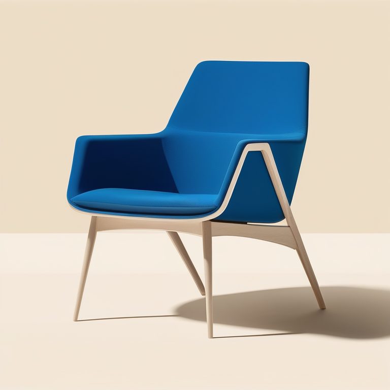 概念极简风格·独特蓝色椅子