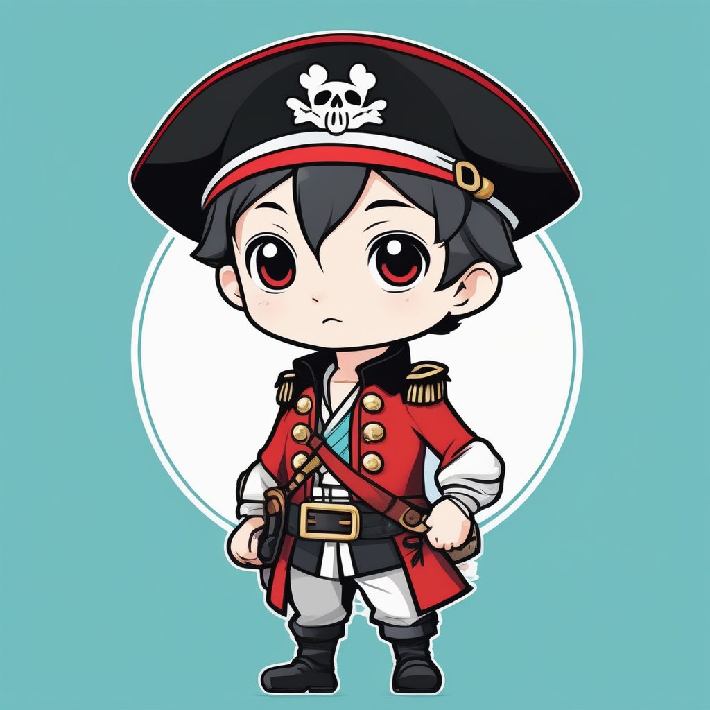 干净线条Q版海盗船长卡通形象设计指南