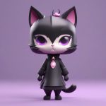 gao guang hei mao niang ge te luo li feng q ban 3d nian tu shou ban quan shen xuan ran ti shi ci