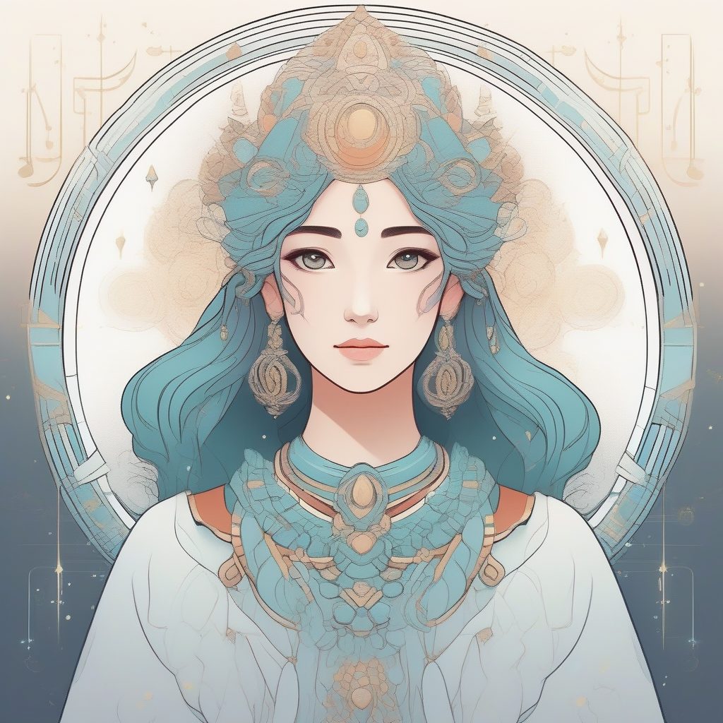 高级感赛璐珞风格：扁平化设计如何快速生成神话系极简女神？