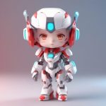 gao pao guang 8k yi liao ji xie niang bai se xi ji jiu tian shi 3d ruan ti mo xing xuan ran tu