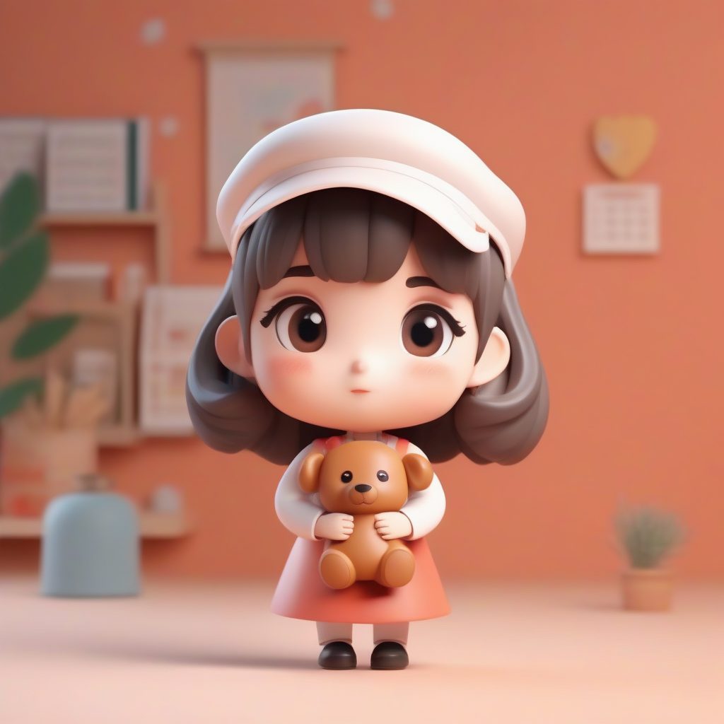 高抛光Q版幼教:温柔拥抱动作的幼儿园老师3D渲染 3 高抛光Q版幼教:温柔拥抱动作的幼儿园老师3D渲染