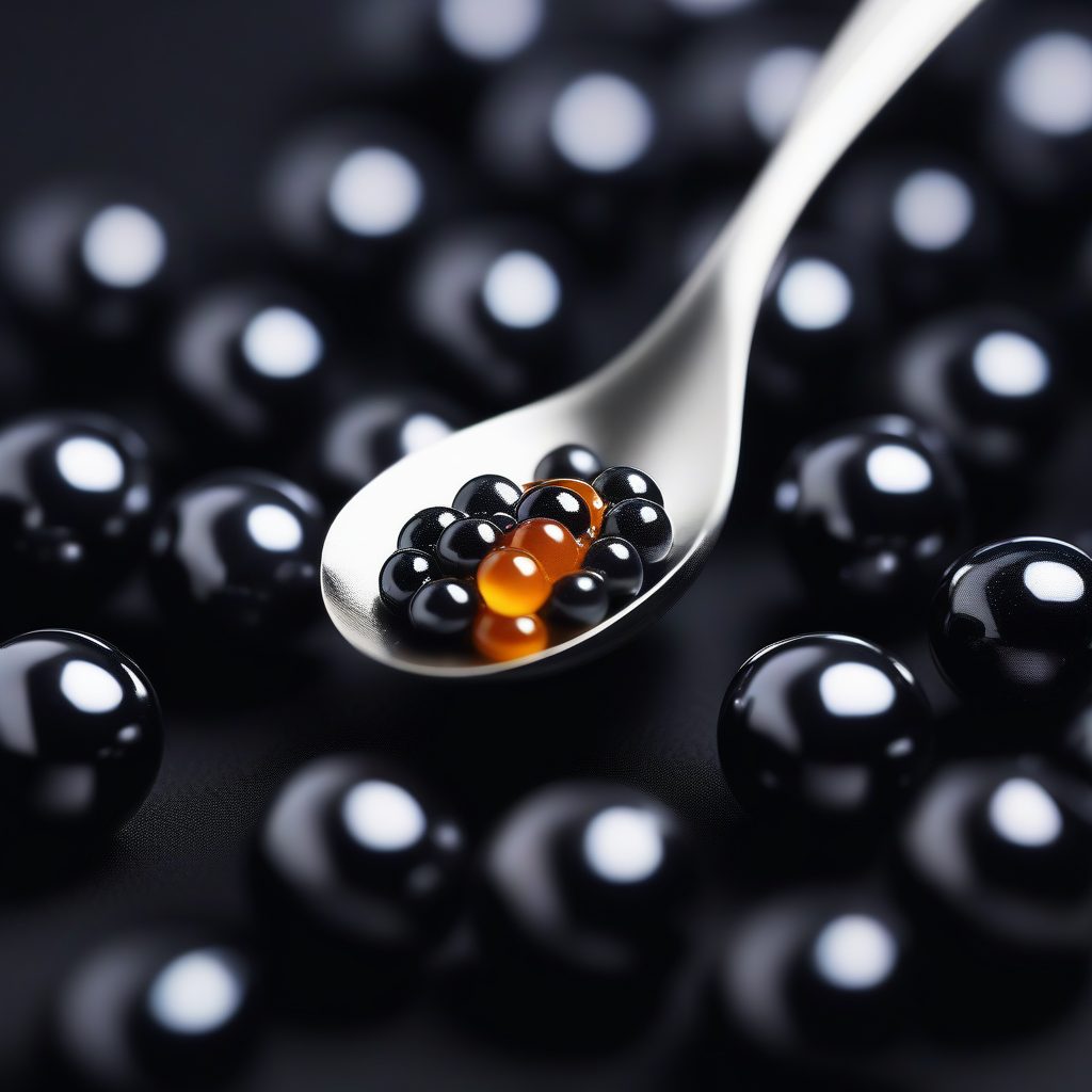 高奢感：鱼子酱特写与光影的分子美食艺术