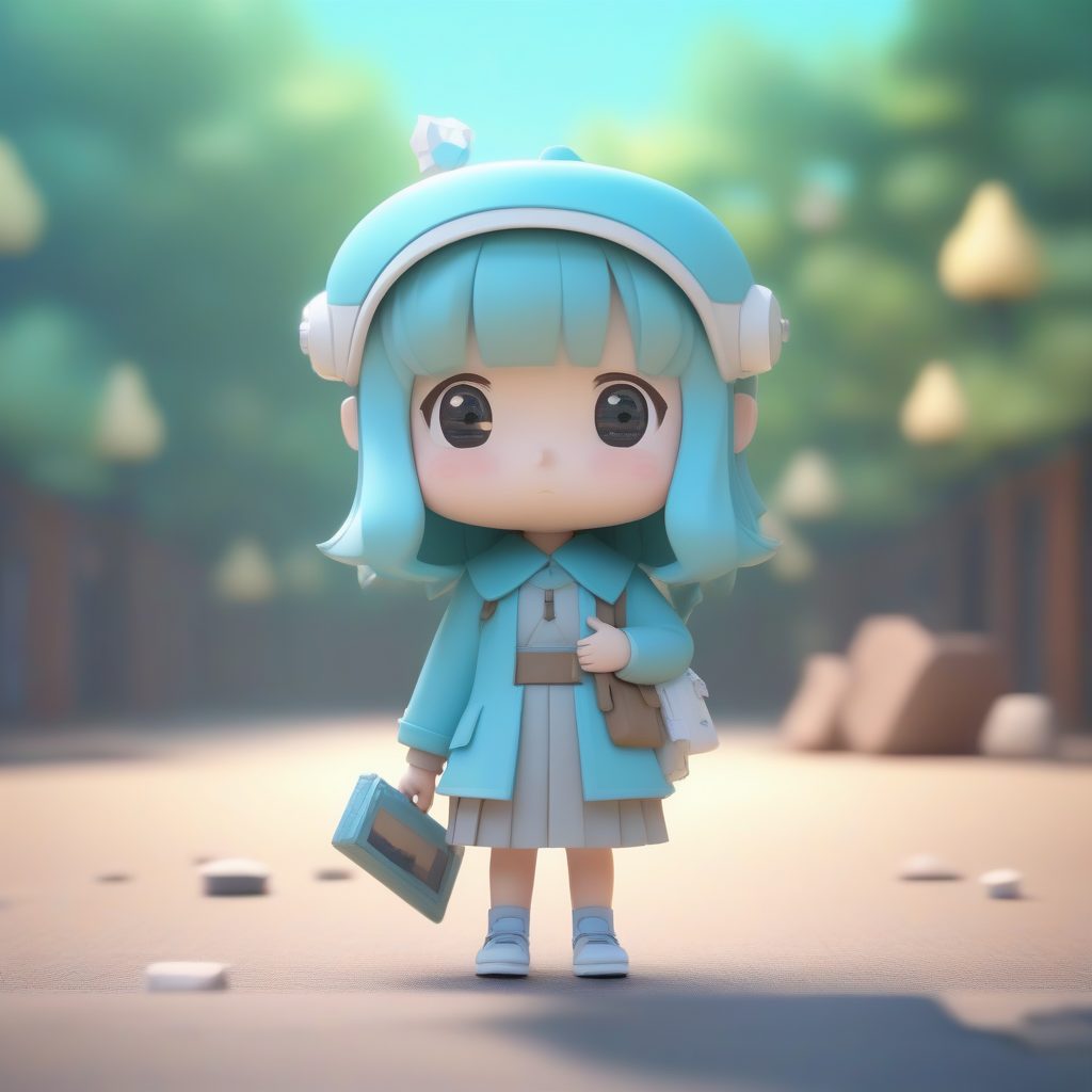 高细节8K：拿着地图逃亡的Pop Mart风Q版公主3D模型