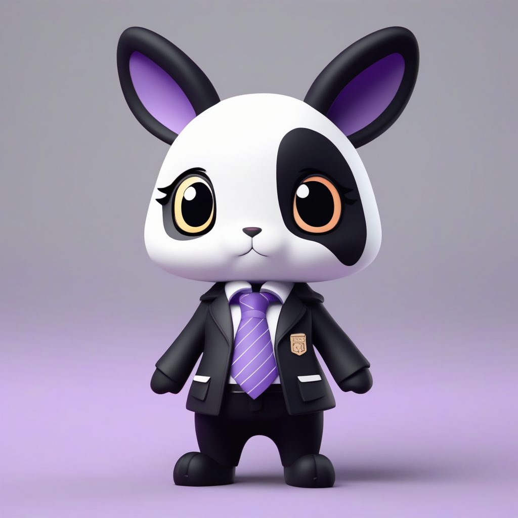 哥特风暗黑JK：软萌粘土与深色系配色的3D盲盒艺术