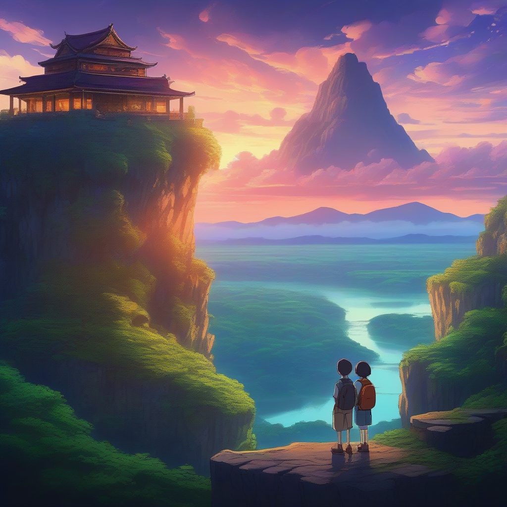 宫崎骏风格AI绘画:超详细“双人”构图提示词教学,瞬间提升画面故事感 1 宫崎骏风格AI绘画:超详细“双人”构图提示词教学,瞬间提升画面故事感