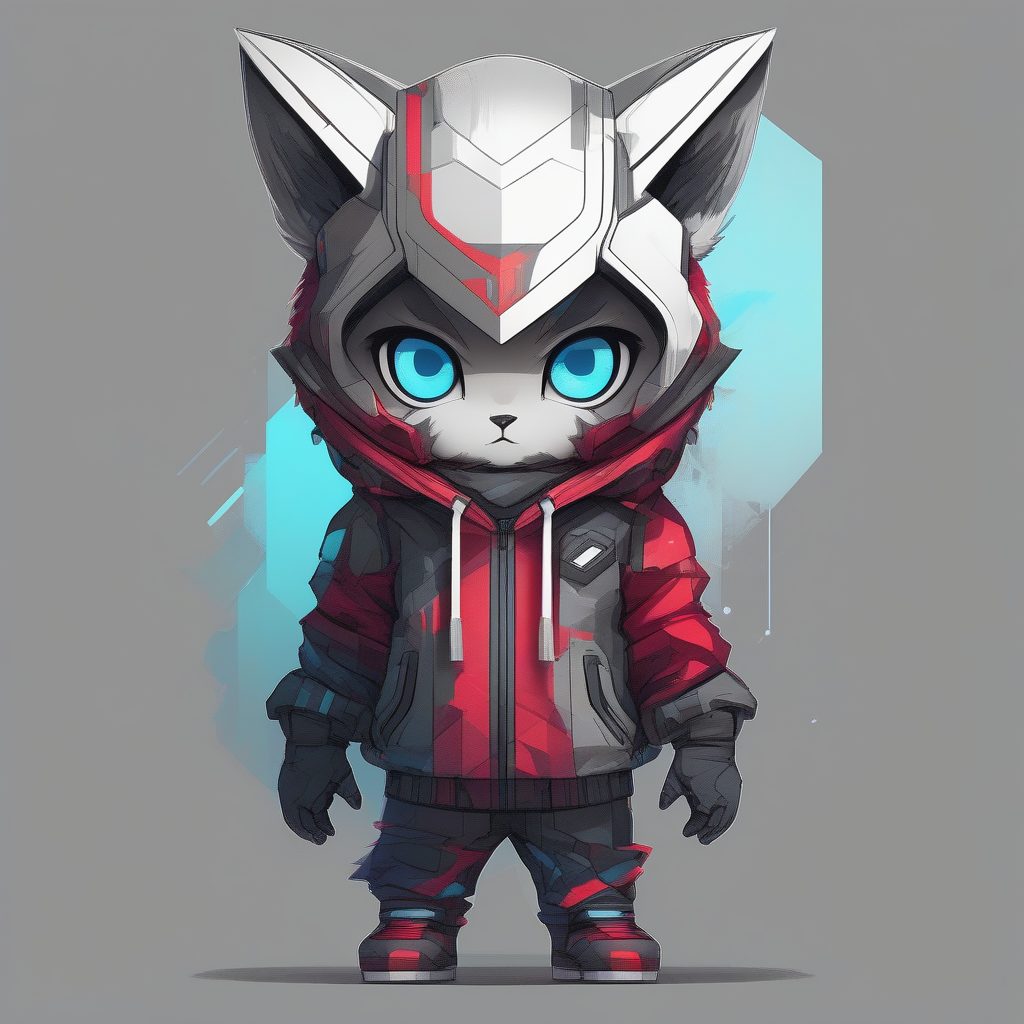 故障数据流:Q版男孩的浅灰深红超现实立绘 11 故障数据流:Q版男孩的浅灰深红超现实立绘