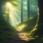 guang zhi sen lin yang guang chuan tou lin jian xiao dao de qi huan shun jian