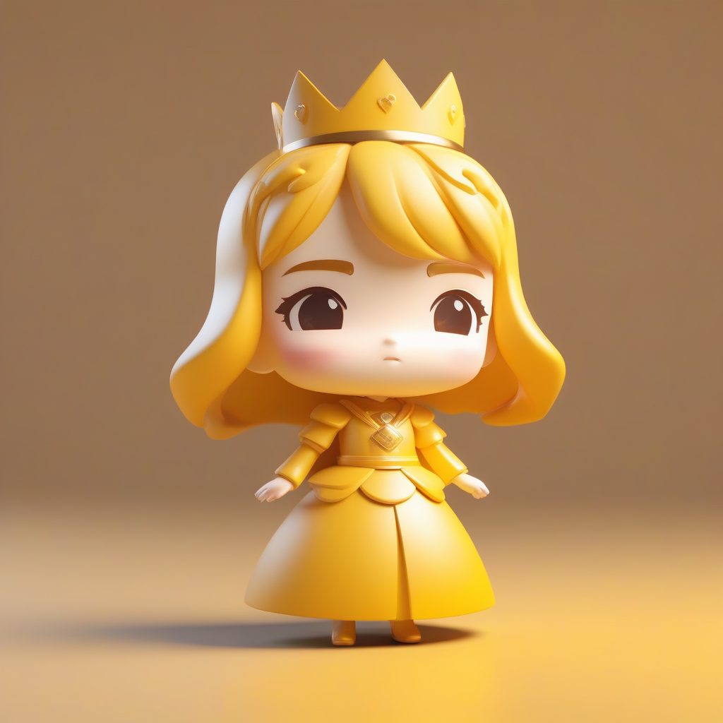 海边奔跑：阳光下奔向自由的Q版在逃公主渲染