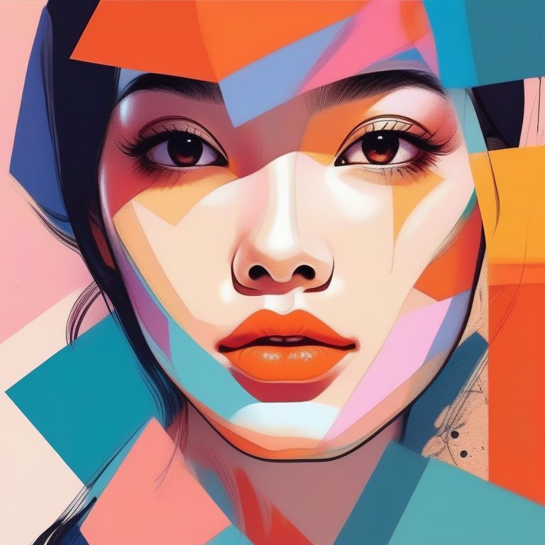 韩式现代流行艺术少女