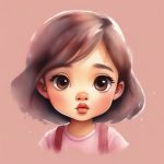 hao qi tan tou de q ban shui cai cha hua shi hua fa yu ban tou ming se cai biao xian