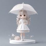 黑白双子洛丽塔:高对比度纯色背景下的Shiro Lolita Q版手办 4 hei bai shuang zi luo li ta gao dui bi du chun se bei jing xia de shirololitaq ban shou ban