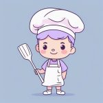 烘焙学徒Q版男孩:温柔薰衣草色,极简细节全身像AI生成 3 hong bei xue tu q ban nan hai wen rou xun yi cao se ji jian xi jie quan shen xiang ai sheng cheng