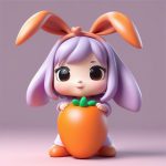 hu luo bo q ban tu zi nyu hai ke ai ken shi dong zuo de c4d quan shen xuan ran tu