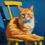 黄椅子上的橘猫:梵高式色彩的日常静物与动物提示词 2 huang yi zi shang de ju mao fan gao shi se cai de ri chang jing wu yu dong wu ti shi ci
