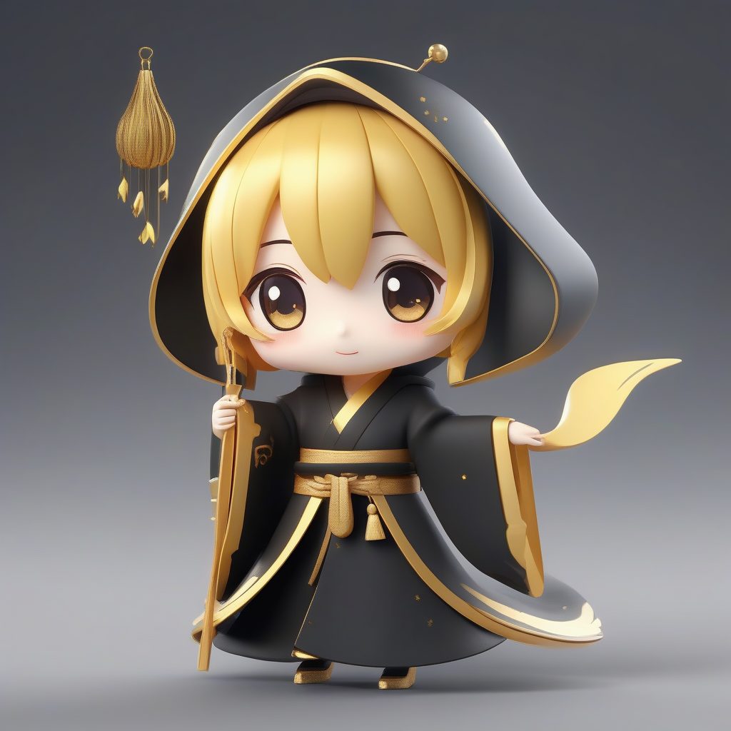 活力Q版锦衣卫：动态飞鱼服女孩全身插画