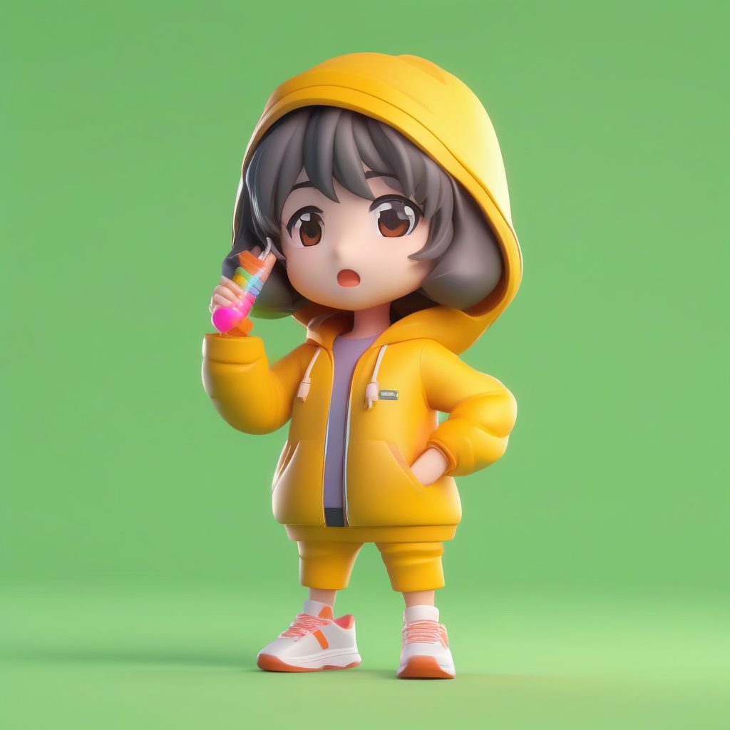 活力体育老师Q版:动感站姿与口哨,高饱和盲盒潮玩风格3D公仔 1 活力体育老师Q版:动感站姿与口哨,高饱和盲盒潮玩风格3D公仔