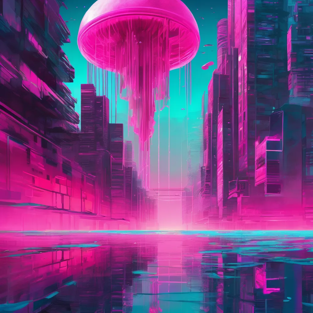 抽象数字画提示词：粗野主义与未来设计风格