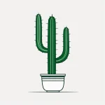 极简主义平面设计-单个仙人掌
