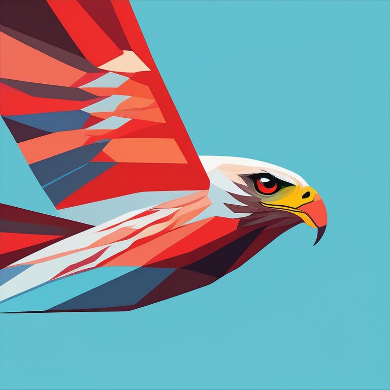 几何极简艺术 | 一个红色风筝