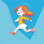 几何简化美学:活力跳跃Q版角色海报设计 6 ji he jian hua mei xue huo li tiao yue q ban jue se hai bao she ji