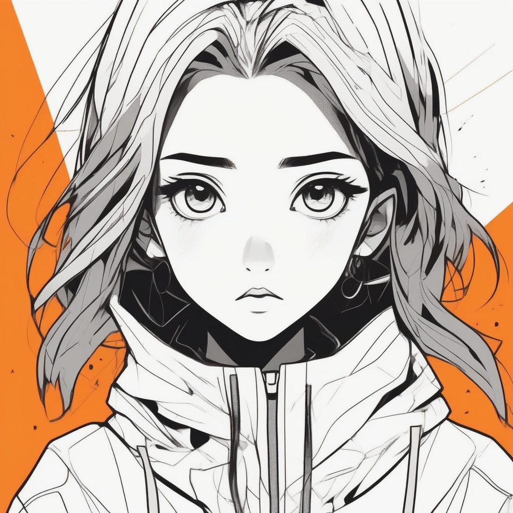 几何美学:大眼睛少女惊讶表情的极简主义特写 5 几何美学:大眼睛少女惊讶表情的极简主义特写