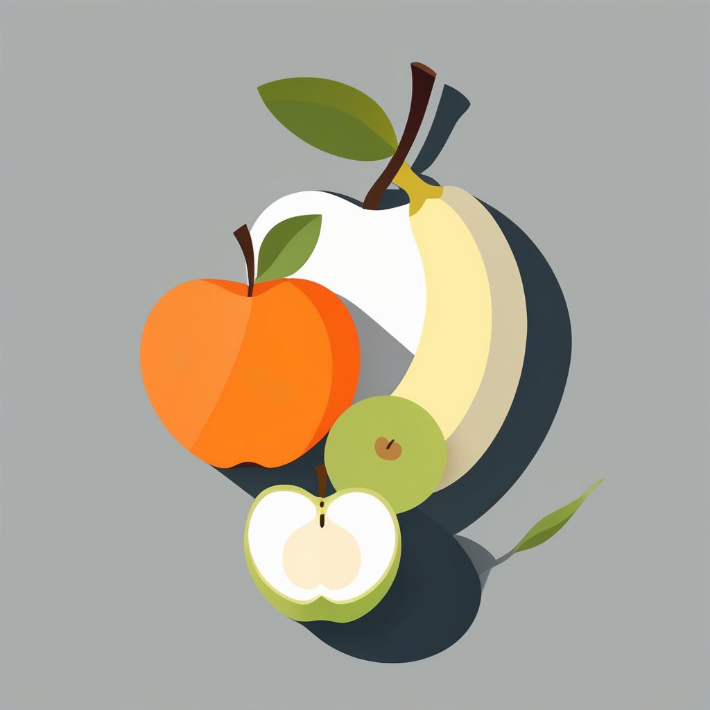 几何水果静物:纯色块构成的简洁对比艺术 63 几何水果静物:纯色块构成的简洁对比艺术