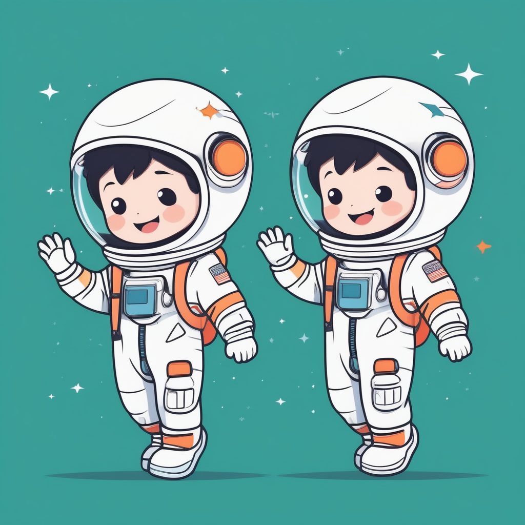 极简2D动漫风Q版宇航员男孩AI绘画指南：可爱卡通角色全身立绘