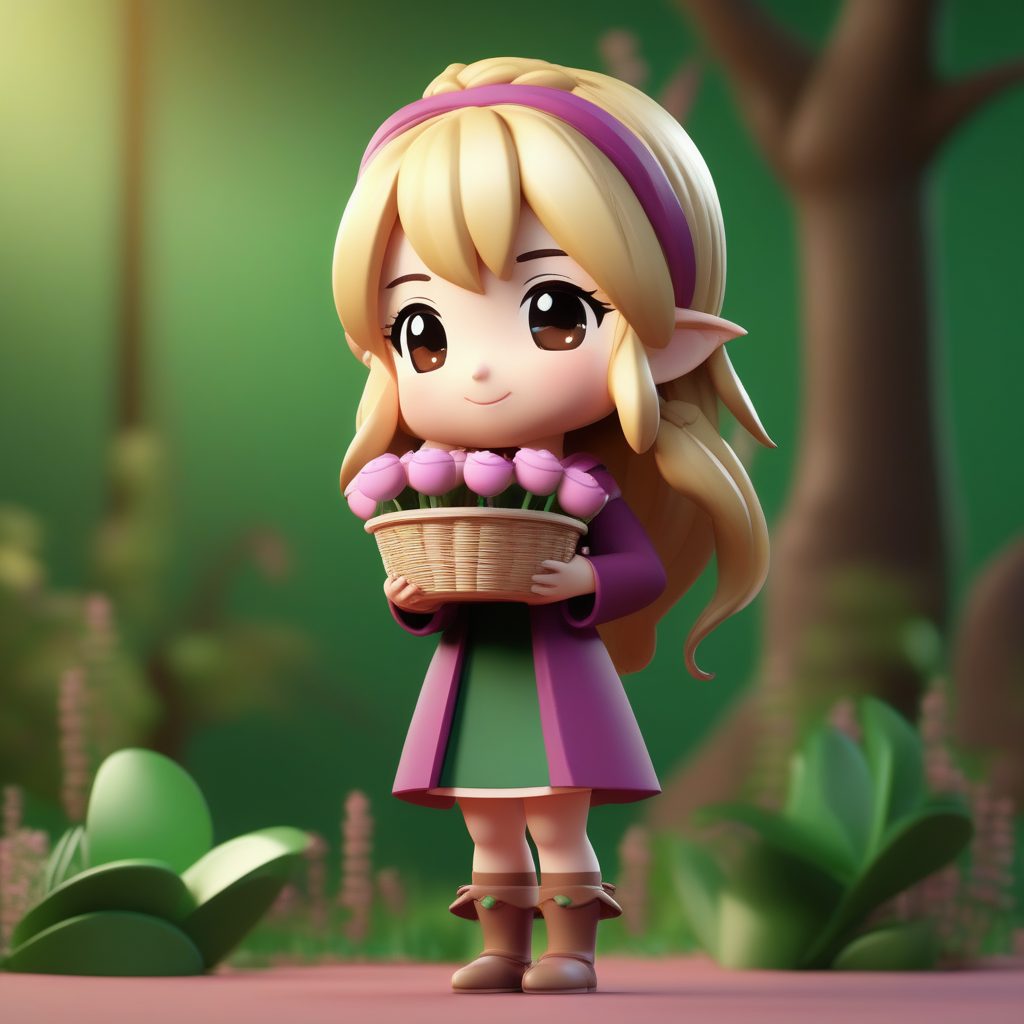 极简3D风Q版奇幻精灵女孩 粘土手办模型设计 9 极简3D风Q版奇幻精灵女孩 粘土手办模型设计