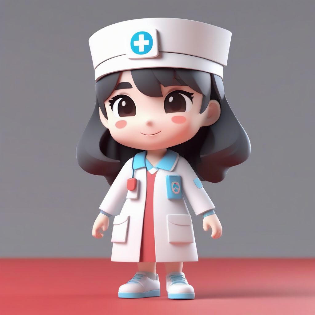 极简3D：Q版急诊护士，带着OK绷的坚强形象