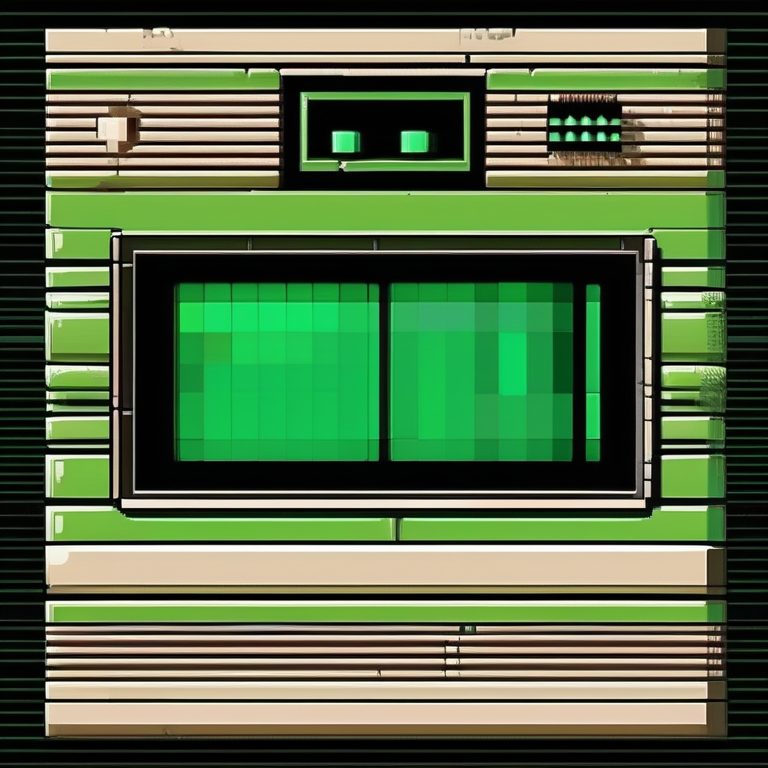 极简扁平+复古像素风:绿色电子表