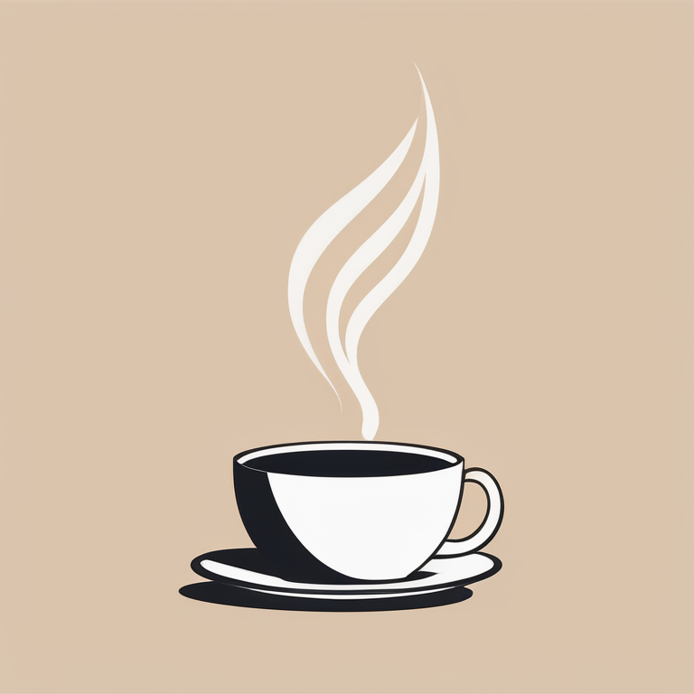 极简扁平化设计-一杯热茶