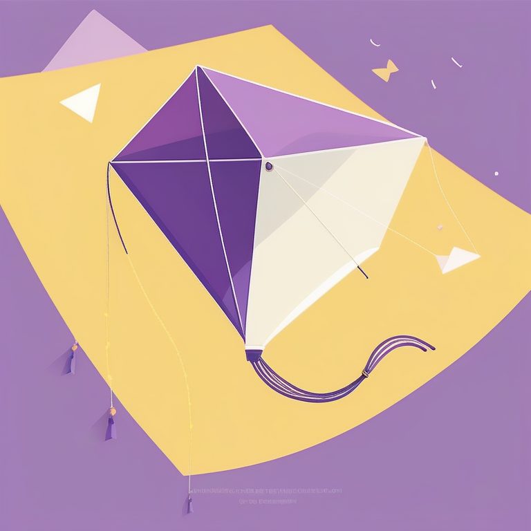 极简扁平+童年小镇:紫色风筝