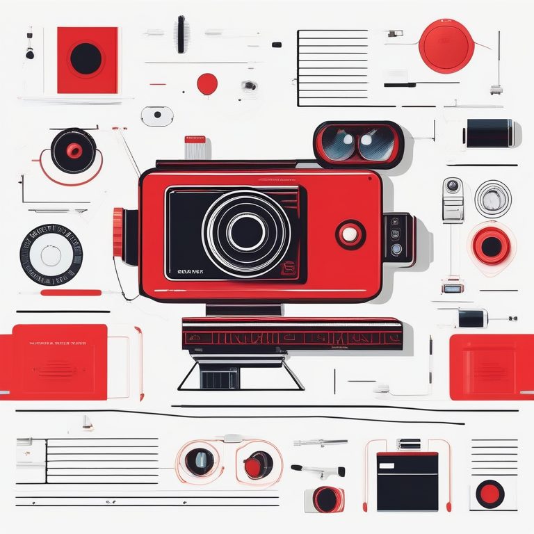 极简扁平+未来机械:红色摄像机