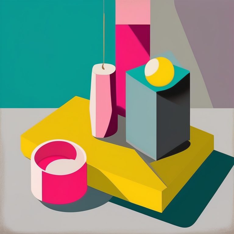 极简波普抽象几何桌面物品