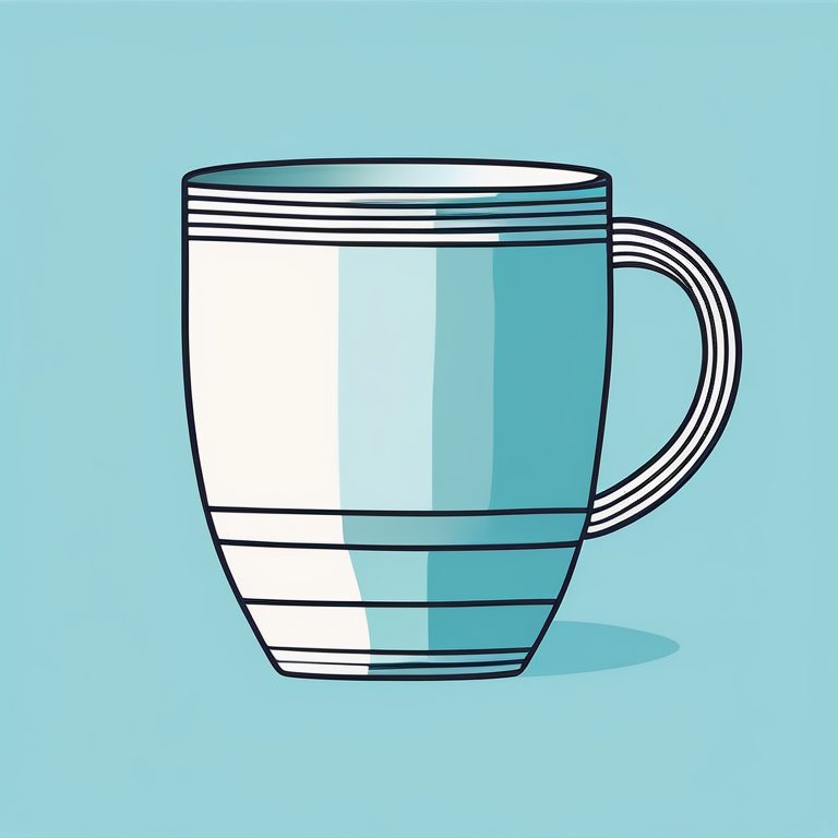 极简波普线条艺术咖啡杯