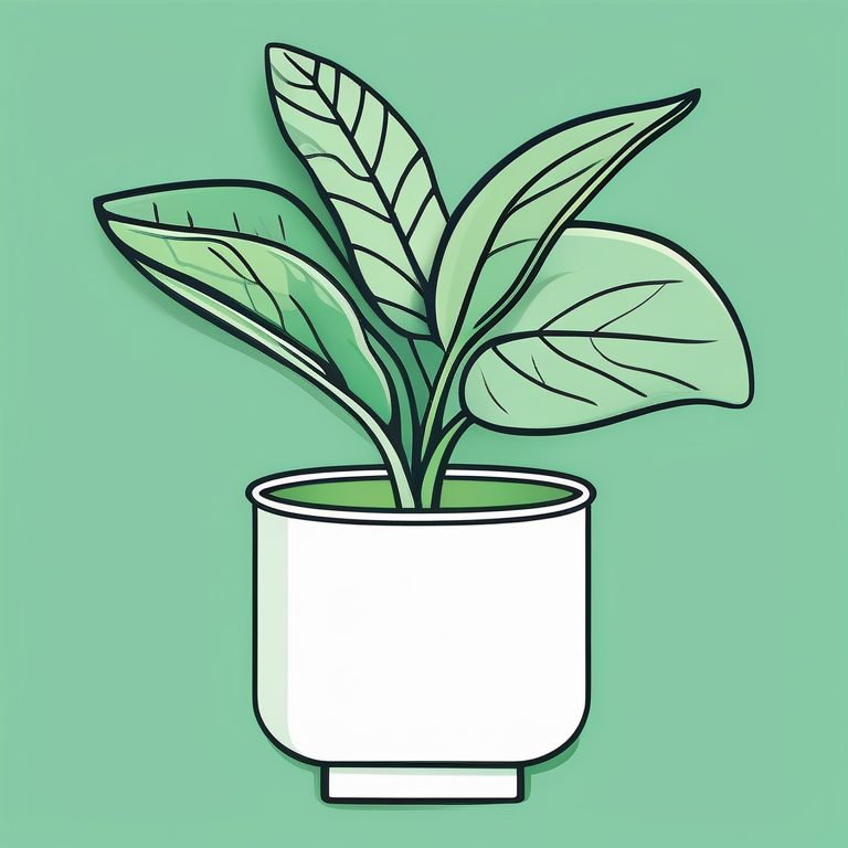 极简波普线条艺术绿植