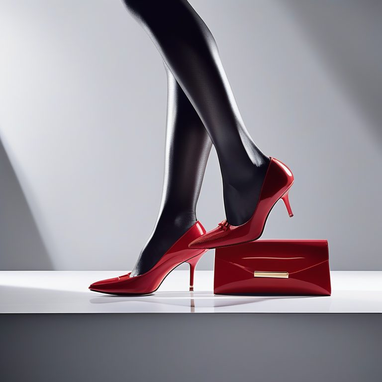 极简超现实时尚梦境大片风格 简单背景 一双悬浮高跟鞋