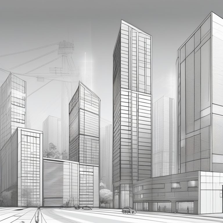 极简城市概念线稿艺术