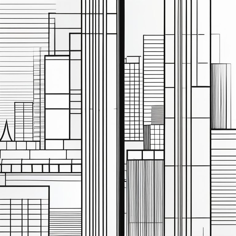 极简城市线条海报
