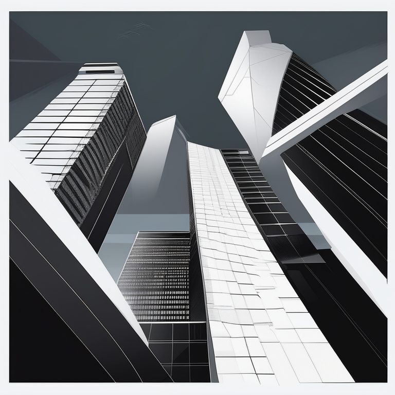 极简城市线条建筑