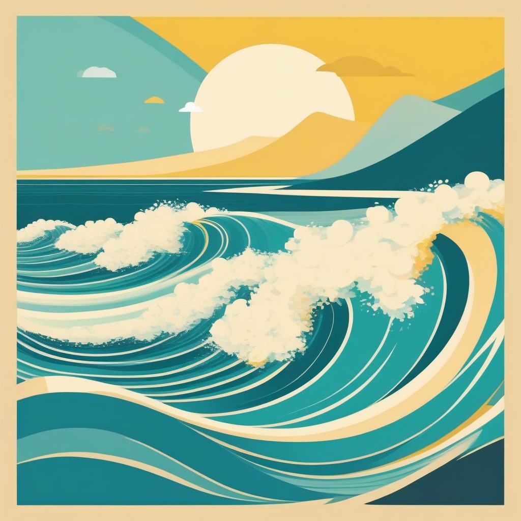 极简地中海海报：矢量平面旅行设计