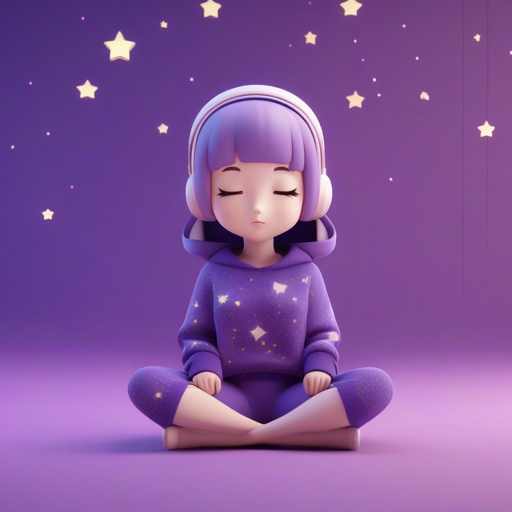 极简动漫卡哇伊：星空主题Q版女孩盲盒手办