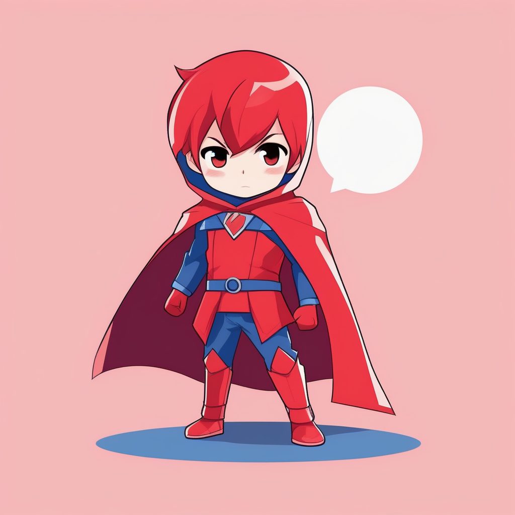 极简动漫Q版超级英雄男孩